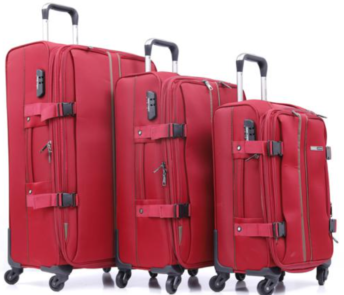 Para John PJTR3040R Trolley Bag Set of 3 Pieces - Red - Zoom Image 2