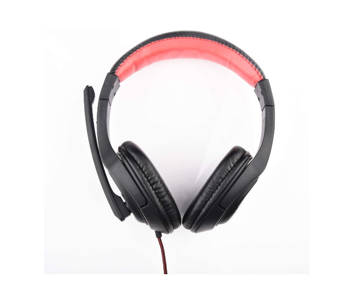 Trands TR-HS5458 3.5mm Connector Noise Cancelling Microphone Gaming Headset with Audio Y Splitter Cable - Black and Red - Zoom Image 2