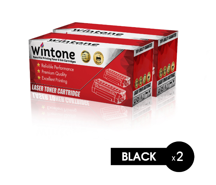 Wintone Set of 2 Pack CE278A CRG728 Laser Toner Cartridge is Compatible for HP LaserJet Pro LaserJet Professional M P Series - Black - Zoom Image