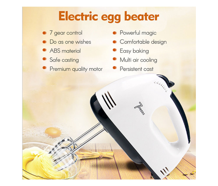 7 Gear 110V Electric Egg Beater - White - Zoom Image