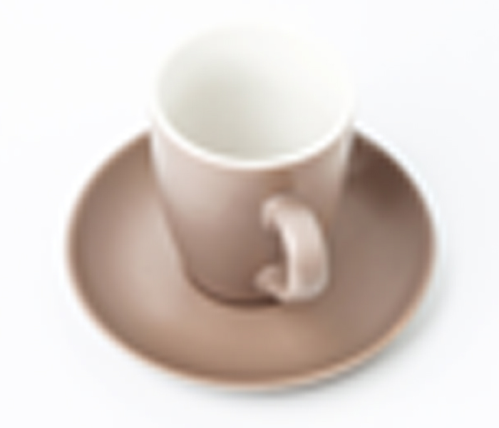 Shuer XY40050 320ml Ceramic Cup and Saucer - Light Brown - Zoom Image