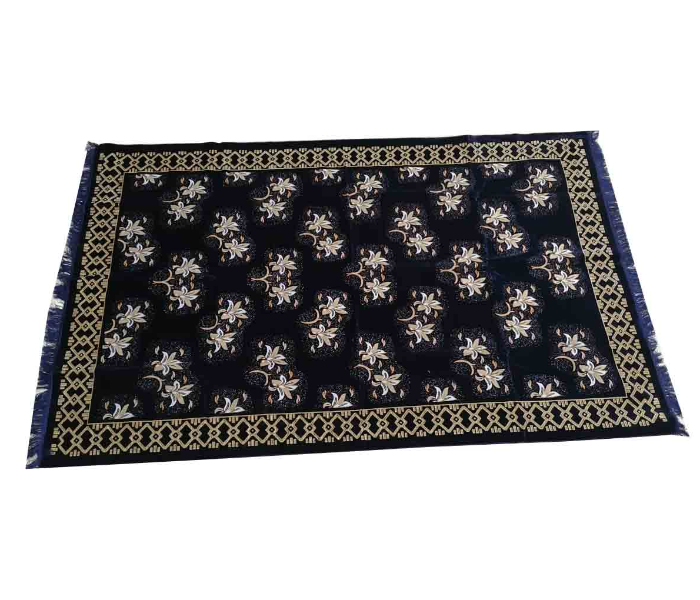 Modern Flowers and Leaf Pattern Style 2 Carpet - Dark Blue - Zoom Image