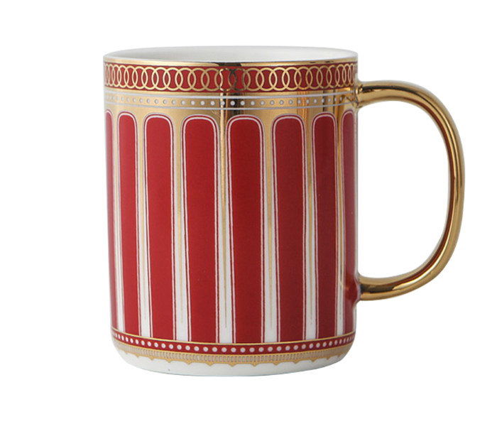 Shuer LJX30002 350ml British Style Ceramic Mug - Red - Zoom Image