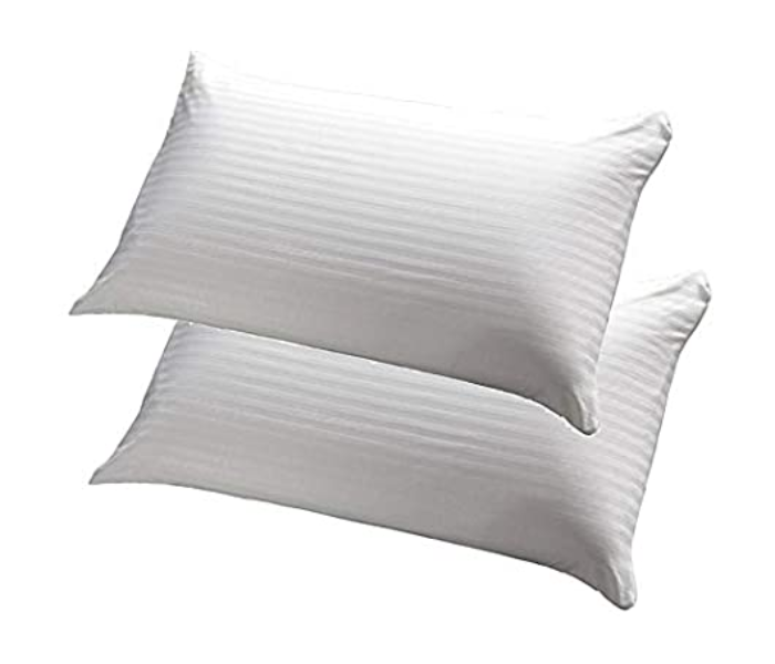 Polyster Soft Stripe Hotel Pillow - White - Zoom Image