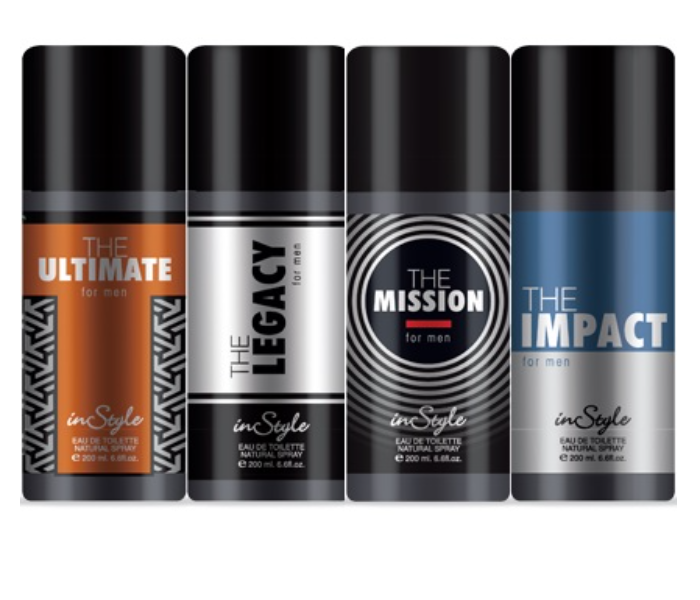 Combo 4 in 1 Pack Zero Gas 200ml The Ultimate, The Legacy, The Mission, The Impact Perfumes for Men  - Zoom Image