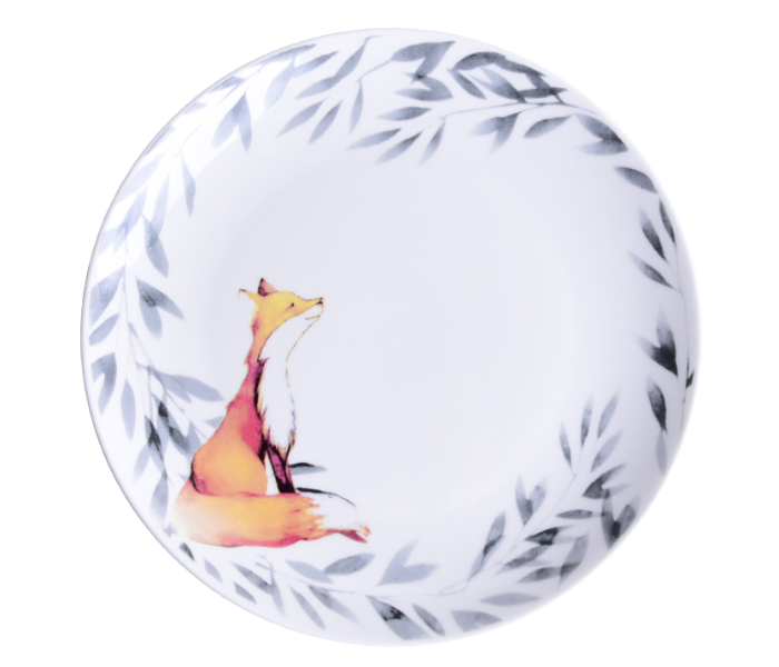 Generic YQ10021 8 Inch Animal Pattern Ceramic Flat Plate - White - Zoom Image