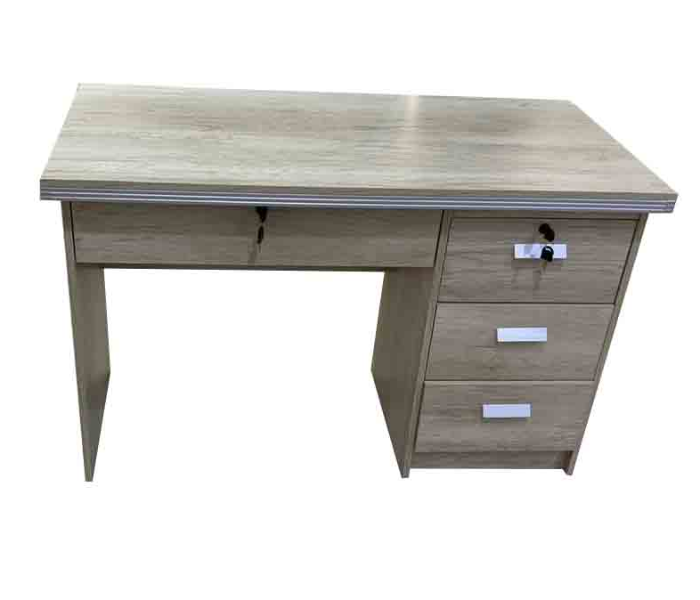 Simple Home Style 3 120cm Desktop Computer Desk with 3 Drawer - Beige - Zoom Image