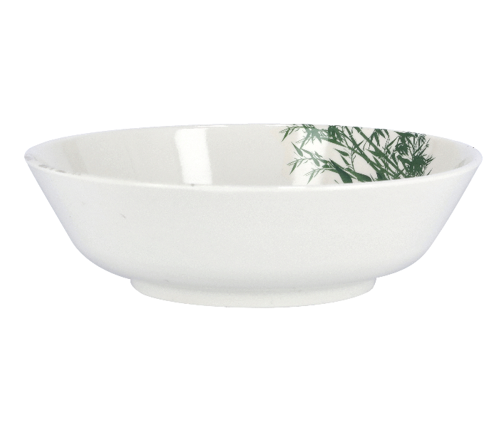 Royalford RF9889 8.5 inch Melamin Ware Bamboos Serving Bowl - White - Zoom Image 1