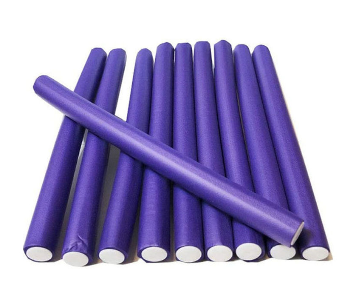 Pack of 10 Piece Hair Curlers Roll Stick Set - Purple - Zoom Image 1