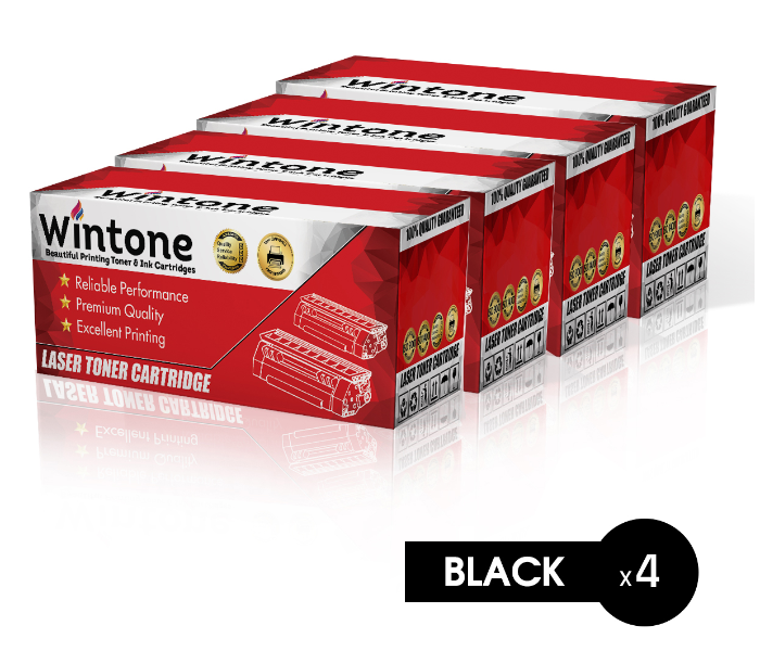 Wintone Set of 4 Pack Q5945A 45A Laser Toner Cartridge is Compatible for HP LaserJet 4345 dtn dtnsl dtnxm MFP Series - Black - Zoom Image