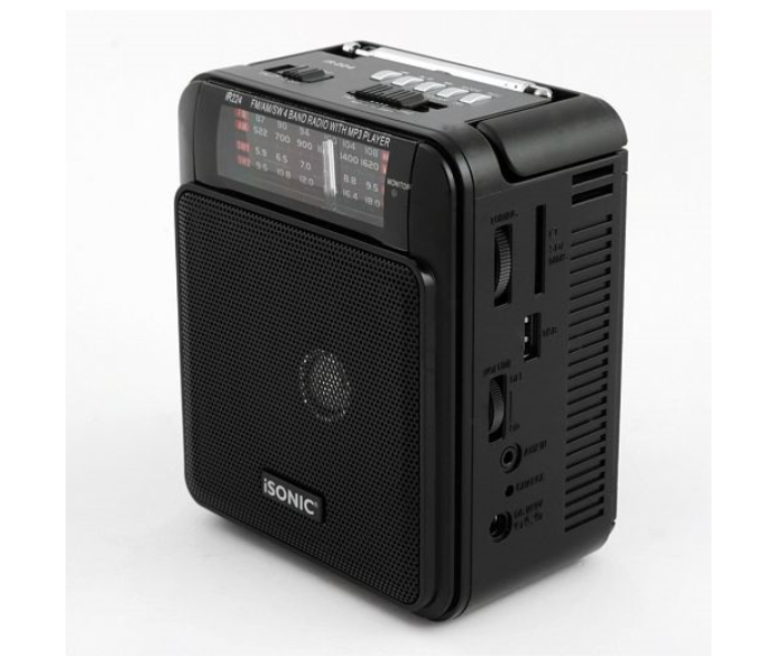 iSonic IR 224 4 Band Rechargeable Radio with Mp3 Player - Black - Zoom Image 4