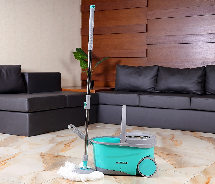 Royalford RF7721 Proactive Mop with 360 Rotating - Grey & Turquoise - Zoom Image 1