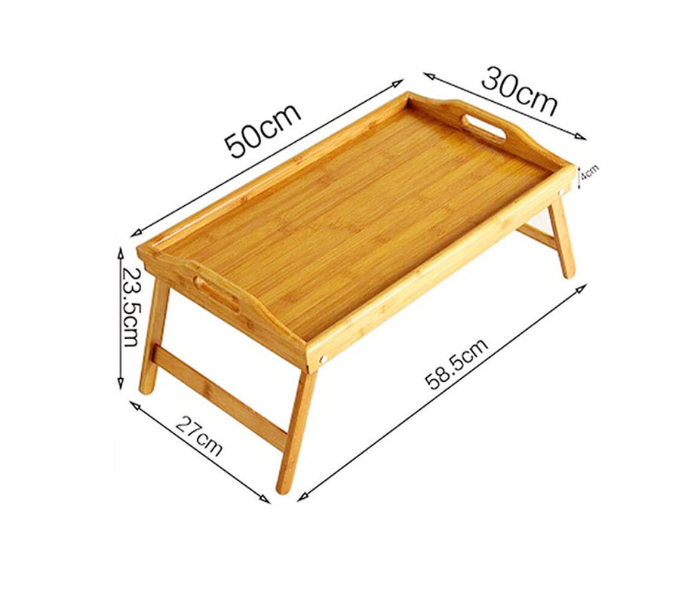 Folding Wooden Table Tray - Brown - Zoom Image 3