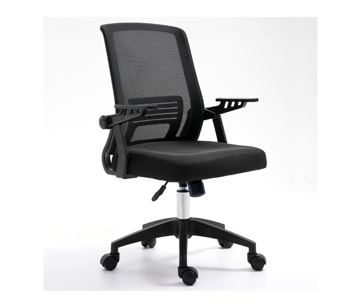 Likeregal Home and Office Rotating Computer Seats with Mesh Latex Cushions and Wheels - Black - Zoom Image