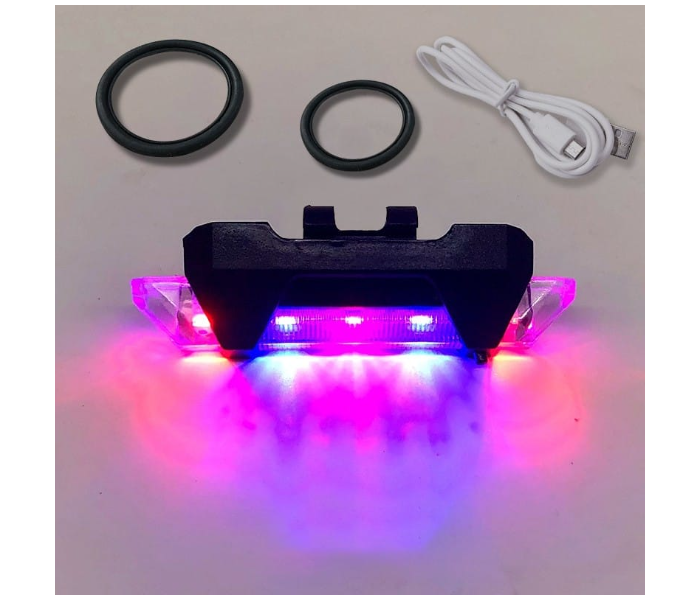 OEM Bicycle E-Scooter Waterproof Rear Tail Lights LED - Red and Blue - Zoom Image