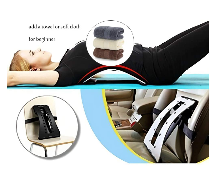 Magic Back Support Stretcher Lumbar Device - Black - Zoom Image 4