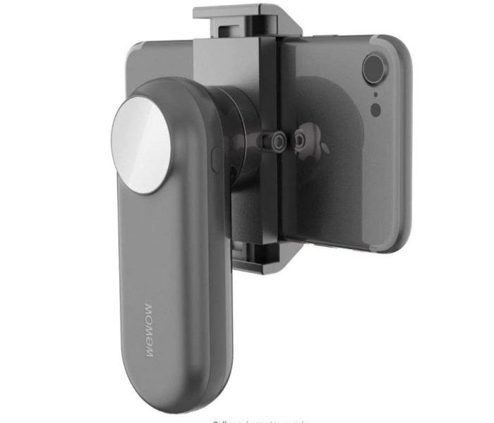 Wewow Fancy Smartphone Gimbal Digital Stabilizer with Power Bank Light and Mirror - Grey - Zoom Image