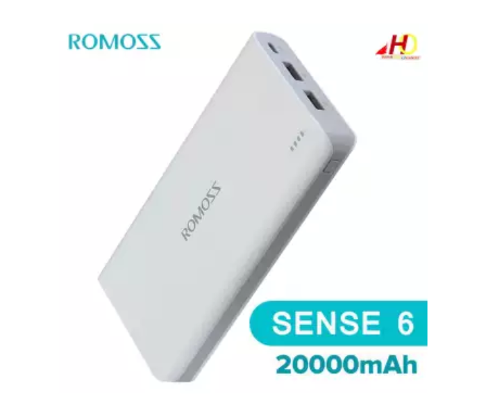 Romoss 20000 mAh Power Bank - White - Zoom Image