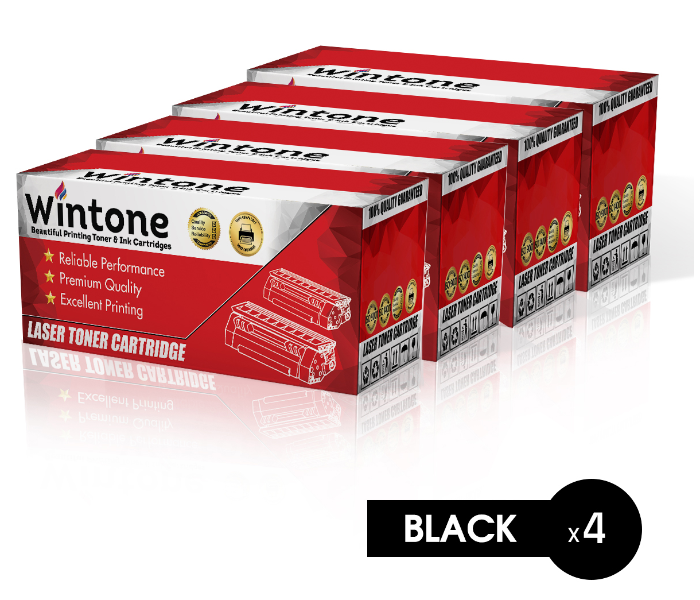 Wintone Pack of 4 X3220 3210 Laser Toner Cartridge is Compatible for Xerox WC 3210 3220 3220 WorkCentre - Black - Zoom Image