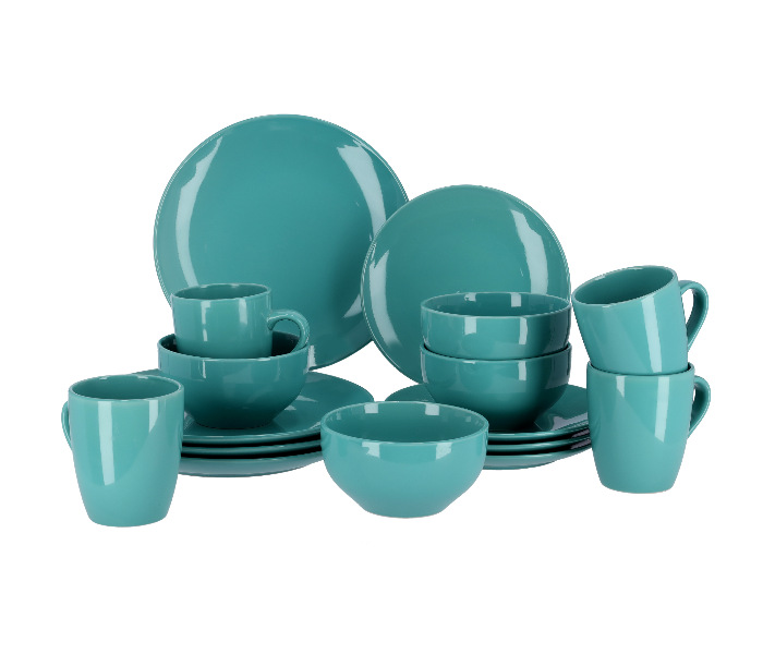 Royalford RF9868 16 Pieces Stoneware Dinner Set - Blue - Zoom Image 1