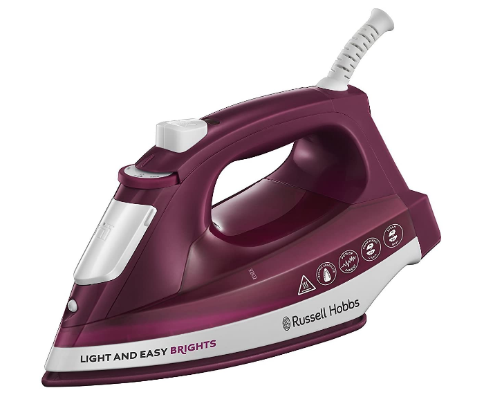 Russell Hobbs RH24820 2400W Light and Easy Brights Steam Iron - Mulberry - Zoom Image 1