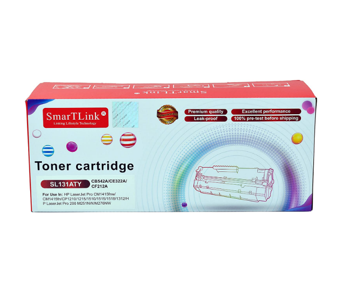 SmartLink SL131ATY HP CB542A/CE322A/CF212A-SL131ATY Compatible Toner Cartridge - Yellow - Zoom Image 1