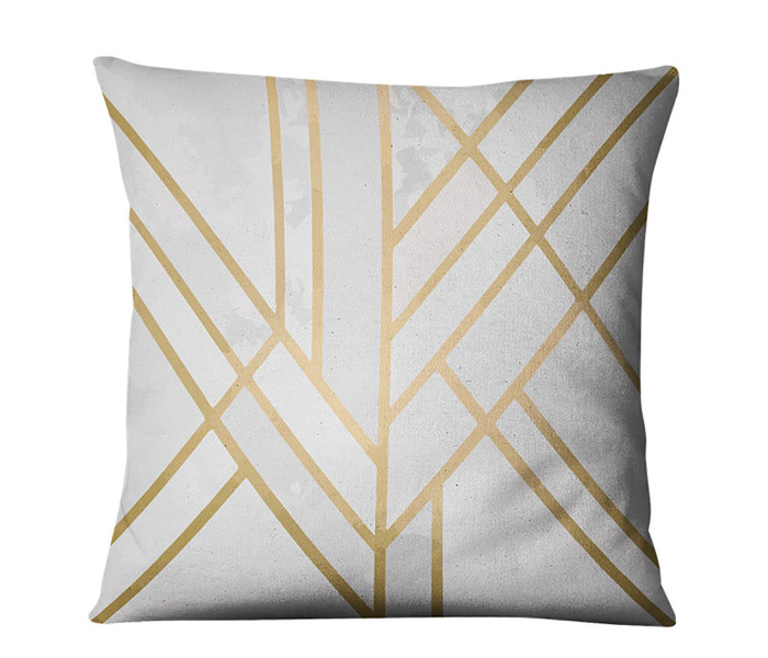 Sharpdo Modern Home Painted Polyester Fiber Pillowcase - Black and Gold - Zoom Image