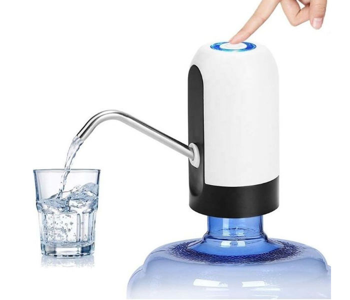 Portable USB Charging Electric Pumping Automatic Water Dispenser - White - Zoom Image 1