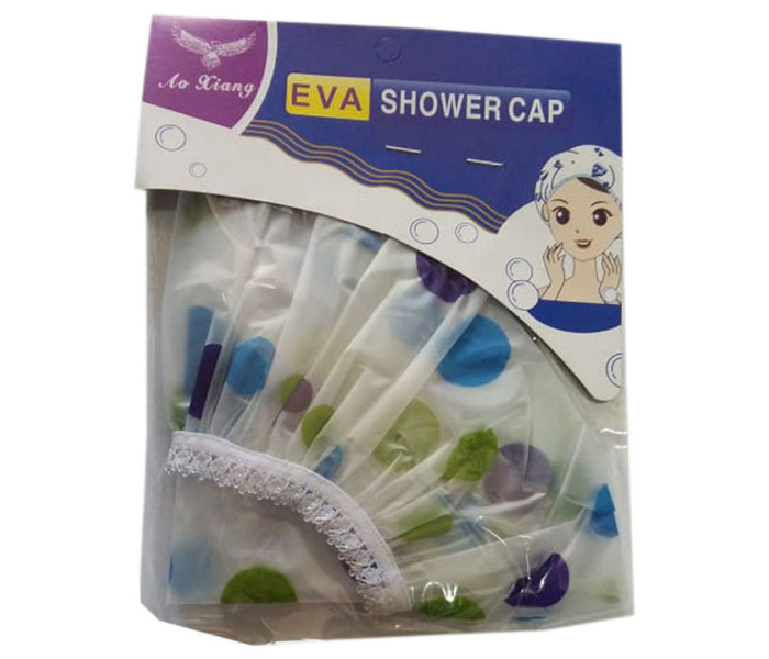 Bubble Printed Multicolour Shower Cap - Zoom Image