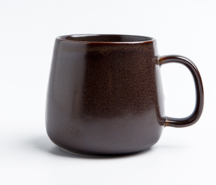 Shuer XY30045 380ml Ceramic Cup Of Kiln Changing Glaze - Brown - Zoom Image