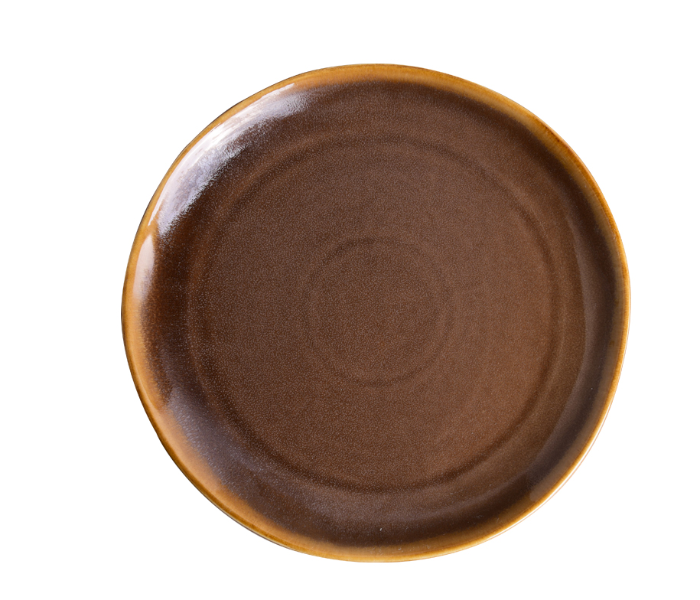 Shuer XY10131 6.5 inch Ceramic Deformation Plate - Brown - Zoom Image