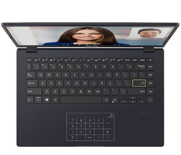 ASUS E410MA-EK211T 14 Inch FHD Display 4GB RAM 256GB SSD Intel Celeron N4020 1.1GHZ Intel UHD Graphics Windows 10 Home Eng-Arabic Keyboard-Peacock Blue - Zoom Image 3