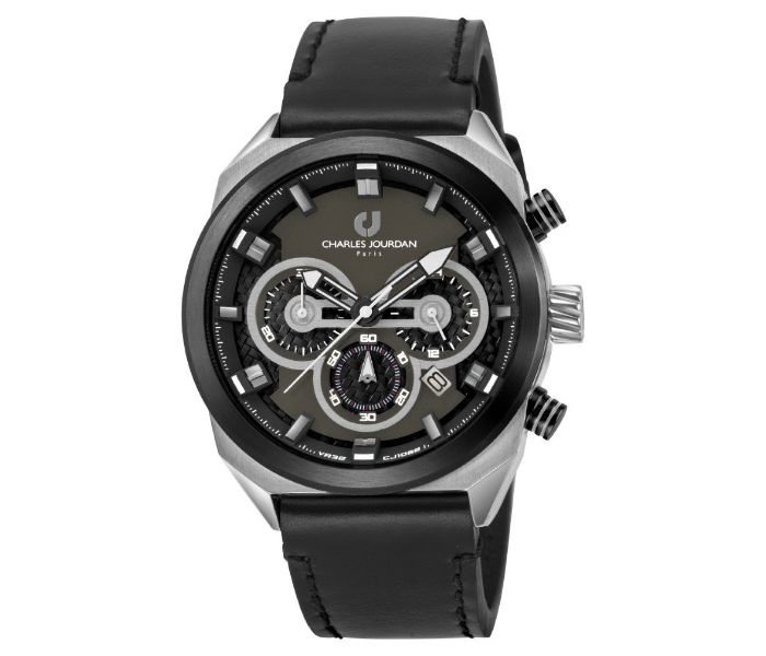 Charles Jourdan 45mm Ludis Sports Men Chronograph - Black - Zoom Image