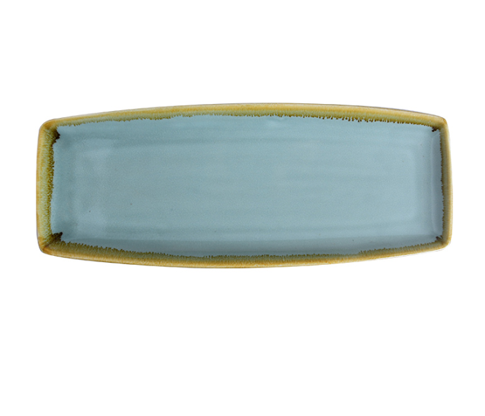 Shuer XY10186 14.5 inch Ceramic Rectangular Plate - Sky Blue - Zoom Image