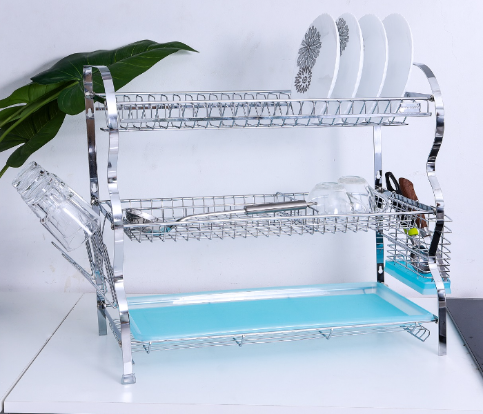 Royalford RF2569 665 x 260 x 477 mm Wall Hanging Dish Rack - Silver - Zoom Image 3