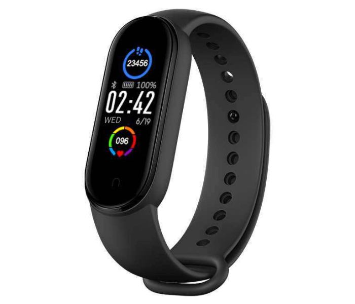 M5 Smart Band FitnessTracker Smart Bracelet Heart Rate Blood Pressure Smart Watch Sport - Black - Zoom Image 2