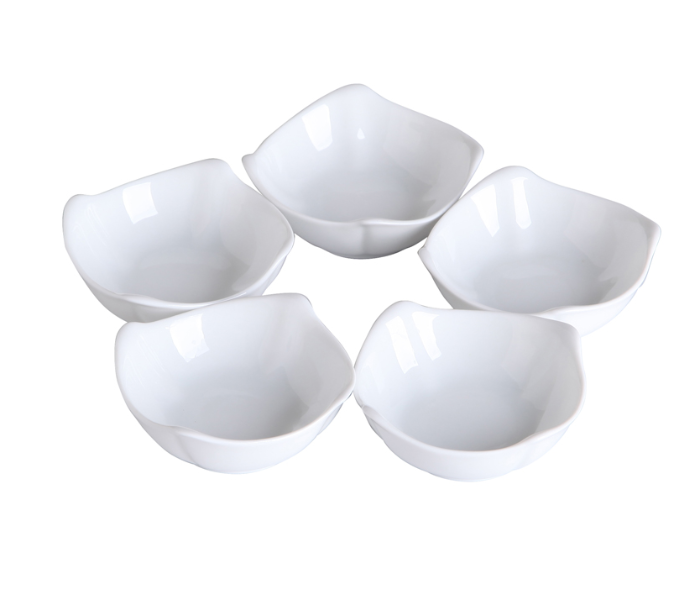 Shuer XY50054 Set of 5 Piece White Ceramic Dishes - White - Zoom Image