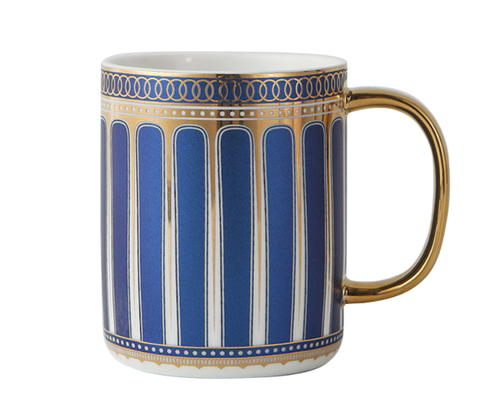 Shuer LJX30001 350ml British Style Ceramic Mug - Blue - Zoom Image