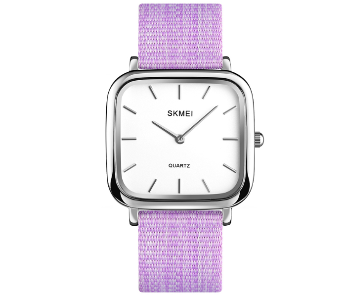 Skmei 1555 Modern Luxury Nylon Watches Lady Gift Set – Purple - Zoom Image