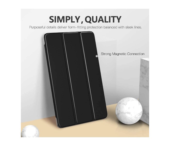 Trands TR-CC43SE Ultra-Thin Slim Shell Trifold Stand Cover with Auto Wake and Sleep Function for Galaxy Tab S5e 2019 Model - Black - Zoom Image 2