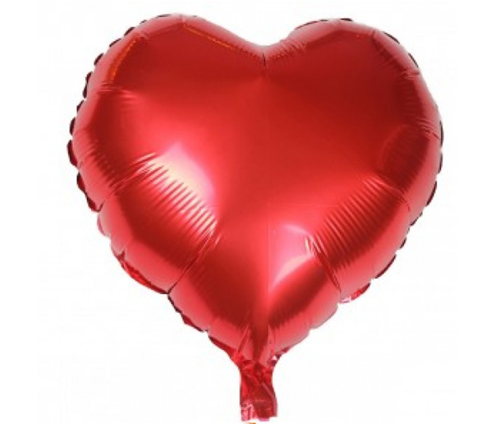 Folio 10 Inch Red Heart Shaped Helium Balloon - Zoom Image