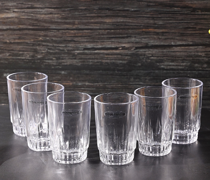 Royalford RF4269 6 oz Glass Tumbler - 6 Pieces - Zoom Image 1