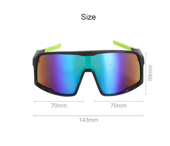 Cycling D7 Sports Sunglasses Windproof Dust Protection - Black Red Yellow - Zoom Image 5