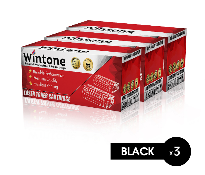 Wintone Set of 3 Pack Laser Toner Cartridge TN-2120 360 for Brother DCP - Black - Zoom Image