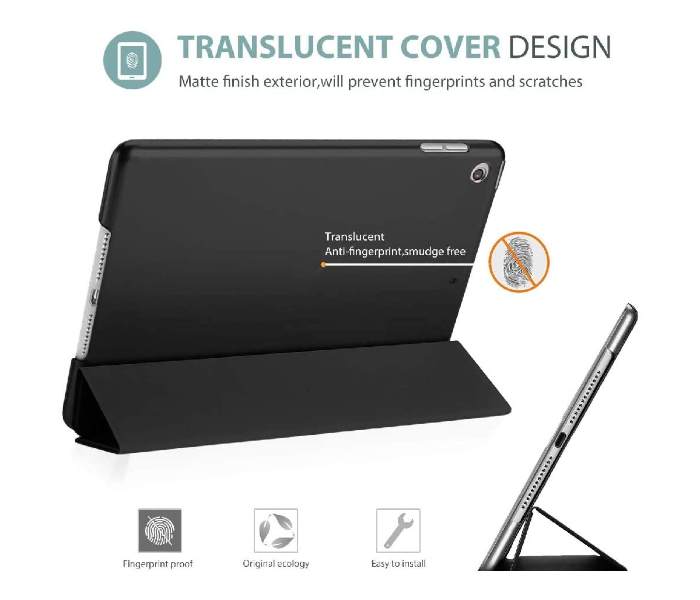 Trands TR-CC8929 10.2 Inch Ultra Slim Trifold Stand Cover for iPad - Black - Zoom Image 3