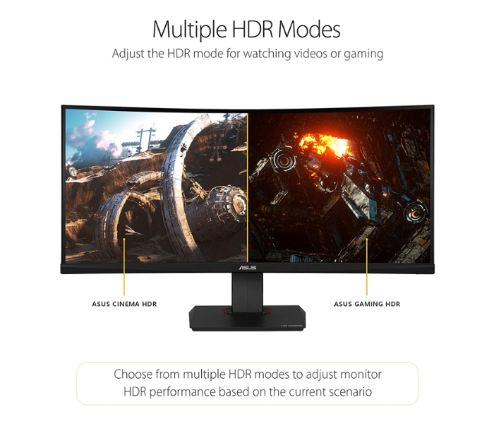 Asus VG35VQ 35 inch 100 Hz FHD TUF Gaming Monitor - Black - Zoom Image 4