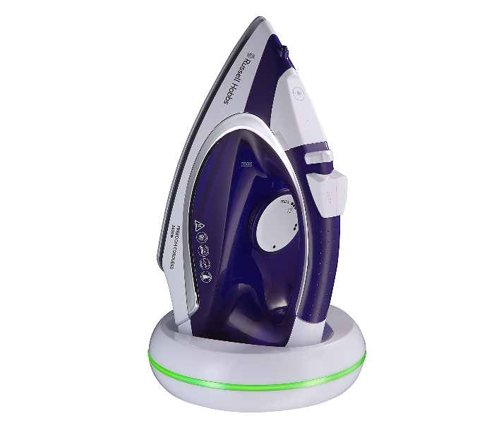 Russell Hobbs RH23300 2400W Freedom Cordless Steam Iron - White and Purple - Zoom Image 1