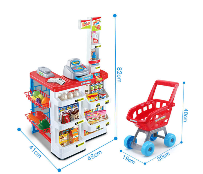 New Big Size Kitchen Set 82cm Plastic Pretend Supermarket Play Toy - Zoom Image 4