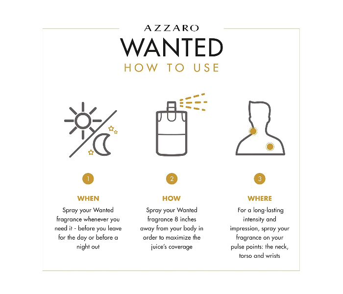 Azzaro 100ml Wanted By Night Eau De Parfum for Men - Zoom Image 3