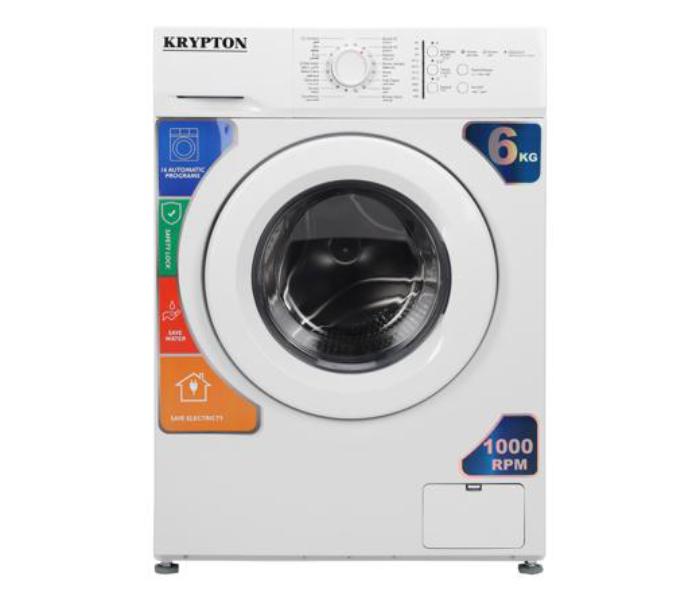 Krypton KNFWM6243 6kg Fully Auto Front Load Washing machine - White - Zoom Image 1